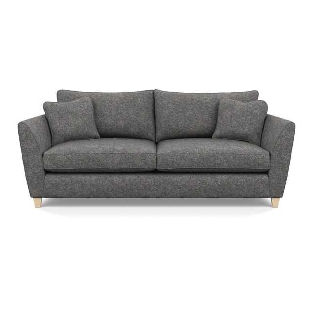 Heal's Torino 4 Seater Sofa Melton Wool Shale Natural Feet - image 1