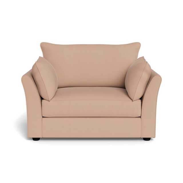 Heal's Tailor Loveseat Capelo Linen-Cotton Rosedale Black Feet