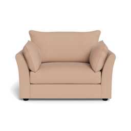 Heal's Tailor Loveseat Capelo Linen-Cotton Rosedale Black Feet