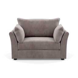 Heal's Tailor Loveseat Smart Luxe Velvet Mushroom Black Beech Feet