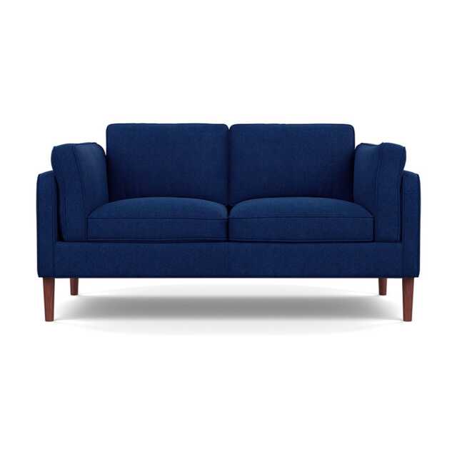 Heal's Sonno 2 Seater St Moritz Wool Navy Walnut Feet