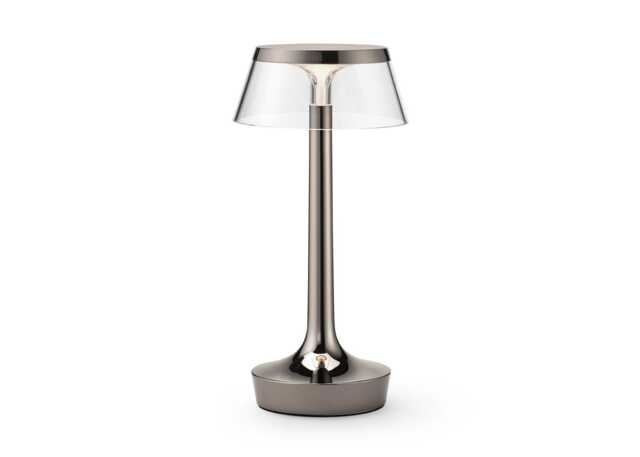 Flos Bon Jour Unplugged LED Portable Lamp Black Chrome