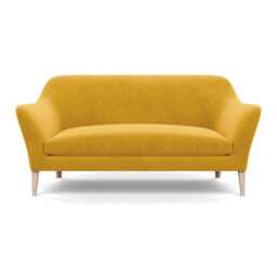 Heal's Wallis 3 Seater Sofa Smart Luxe Velvet Canary Natural Ash Feet - thumbnail 1