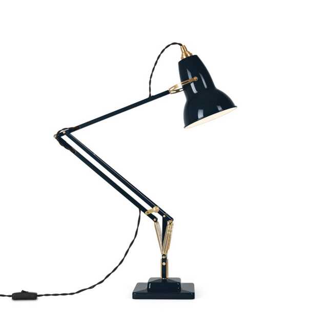 Anglepoise Original 1227 Desk Lamp Brass Ink Blue - image 1