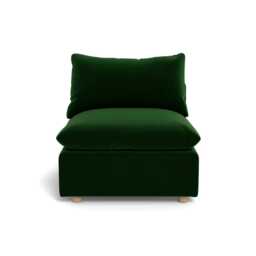 Heal's Astrid Single Unit Smart Velvet Forest Walnut Stained Beech Feet