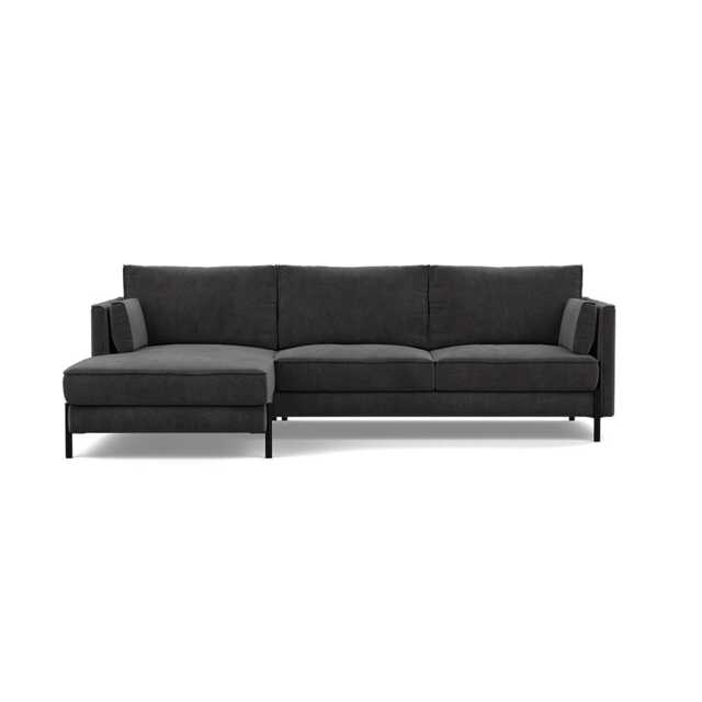 Heal's Tortona Left Hand Facing 4 Seater Corner Chaise Smart Luxe Velvet Nickel Black Feet - image 1