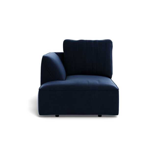 Heal's Morven Left Hand Facing Chaise Unit Smart Velvet Dusk