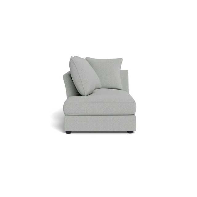Heal's Tailor Left Hand Facing Chaise Unit Melton Wool Limestone Black Feet
