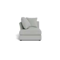 Heal's Tailor Left Hand Facing Chaise Unit  Melton Wool Limestone Black Feet