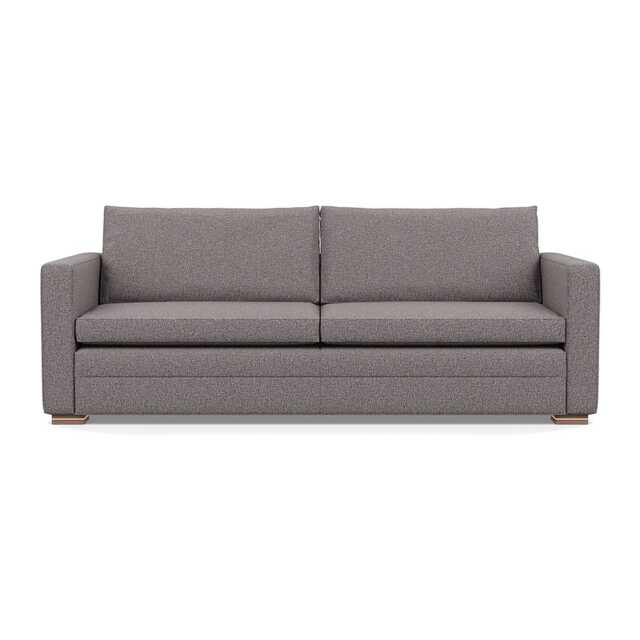 Heal's Palermo 4 Seater Sofa Loop Boucle Granite Brass/Walnut Feet