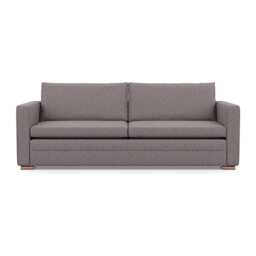 Heal's Palermo 4 Seater Sofa Loop Boucle Granite Brass/Walnut Feet