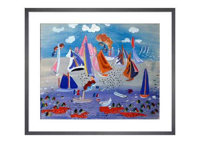 KING & MCGAW Sea And Boats 1930 Framed Print 52 x 62cm
