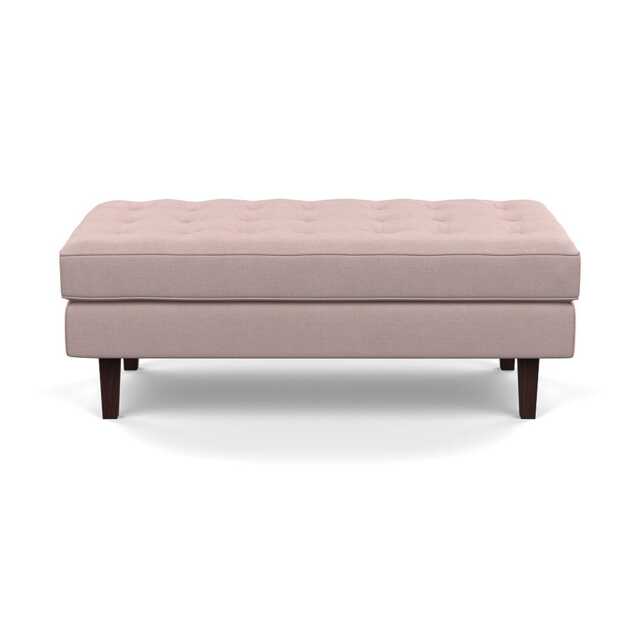 Heal's Hepburn Ottoman Siena Cotton Dusky Pink Black