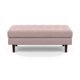 Heal's Hepburn Ottoman Siena Cotton Dusky Pink Black