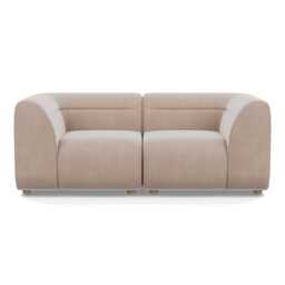 Heal's Lilli 2 Seater Sofa Smart Velvet Pebble Natural Beech Feet - thumbnail 1