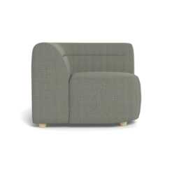 Heal's Lilli Connecting Corner Unit Boucle Tweed Lapis Natural Beech Feet