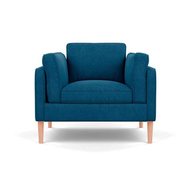 Heal's Sonno Armchair St Moritz Wool Teal 149 Natural Feet - image 1