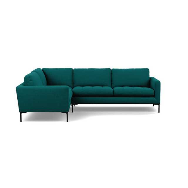 Heal's Eton Left Hand Facing Corner Sofa Brushed Cotton Pine Black Feet