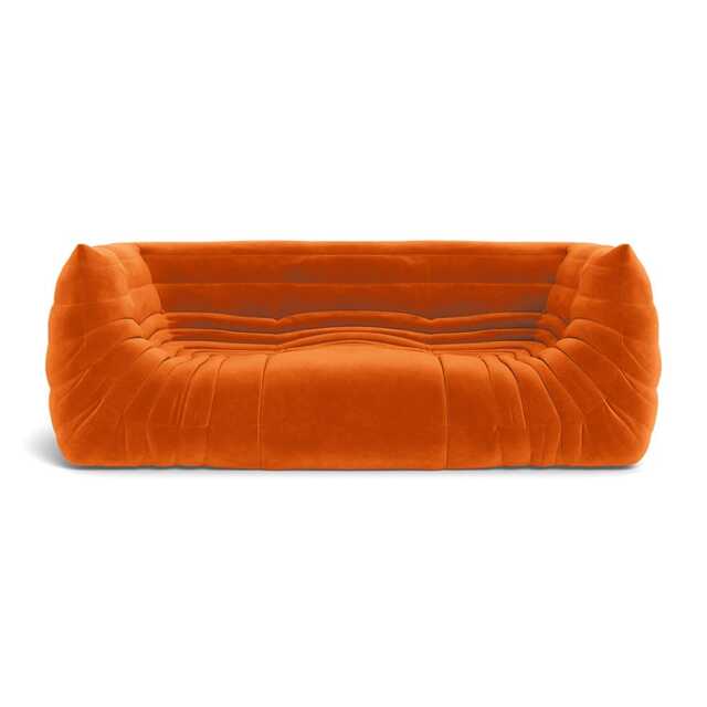 Ligne Roset Togo Medium Settee in Alcantara Cadmium