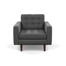 Heal's Hepburn Armchair Nobilis Velvet Dolphin Black Feet