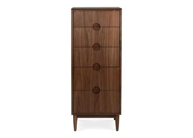 Heal's Amira Tallboy Chest of Drawers Walnut