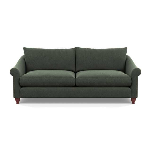 Heal's Devon 4 Seater Sofa Boucle Fern Walnut Stained Feet