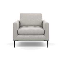 Heal's Eton Armchair Chunky Boucle Ecru Black Feet