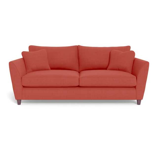 Heal's Torino 4 Seater Sofa Linen Grenadine Dark Brown Feet