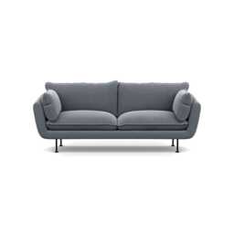 Heal's Allora 3 Seater Sofa Boucle Steel Black Feet
