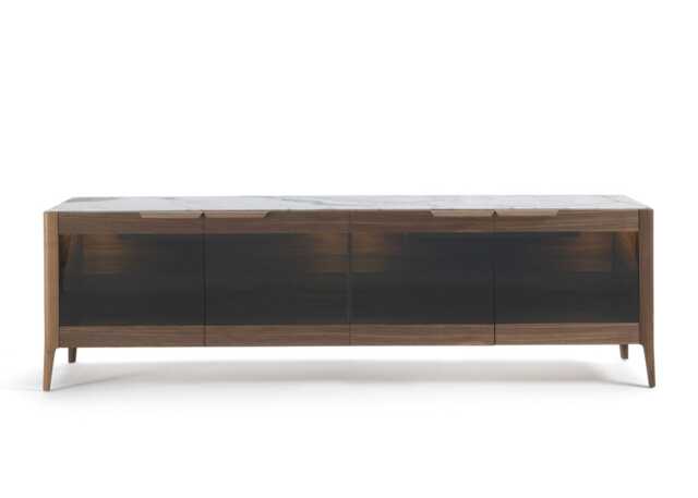 Porada Atlante 5 Sideboard Walnut & Calacatta Oro Marble - image 1