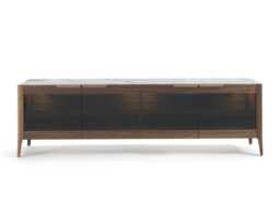 Porada Atlante 5 Sideboard Walnut & Calacatta Oro Marble