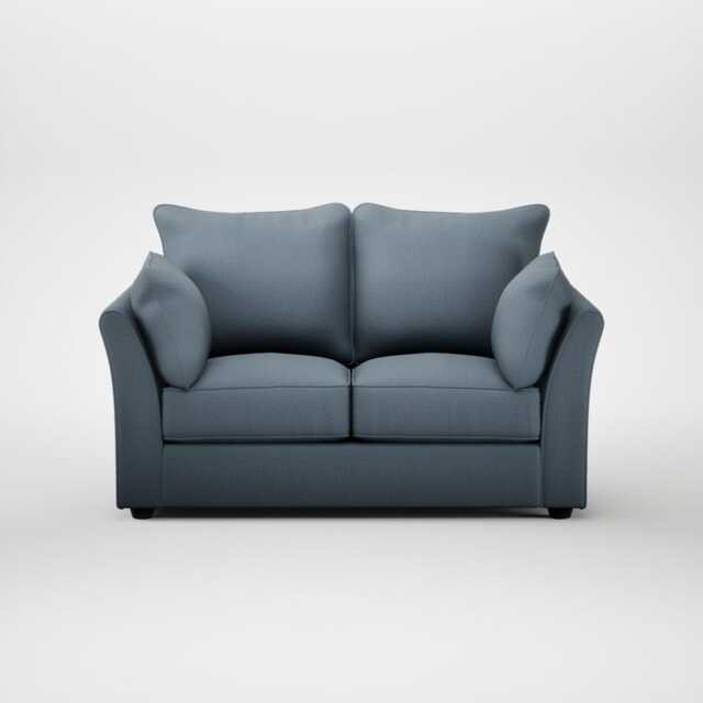 Heal's Tailor 2 Seater Sofa Smart Cotton Linen Celestial Black Feet - image 1