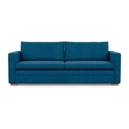 Heal's Palermo 4 Seater Sofa St Moritz Wool Teal 149 Brass and Walnut Feet