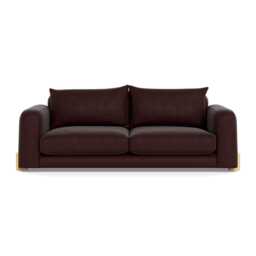 Heal's Nuvola 4 Seater Sofa Smart Luxe Velvet Acorn Natural Oak Feet