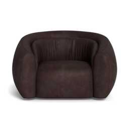 Heal's Flora Loveseat Heritage Leather Dark Walnut 2069