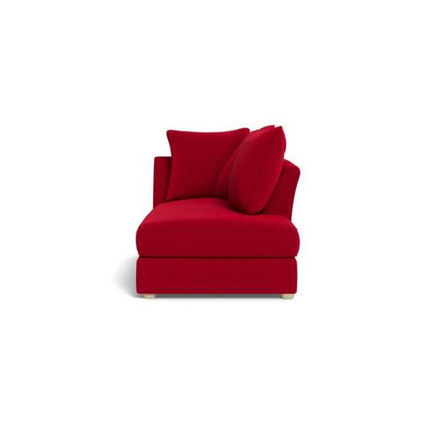 Heal's Tailor Right Hand Facing Chaise Unit Melton Wool Red Oxide Natural Feet
