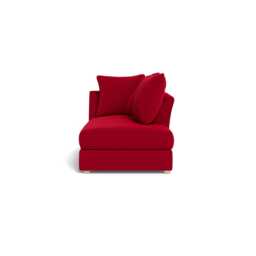 Heal's Tailor Right Hand Facing Chaise Unit  Melton Wool Red Oxide Natural Feet