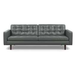 Heal's Hepburn 4 Seater Daino Leather Steel Wenge Feet