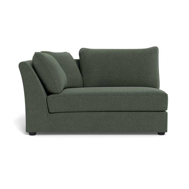 Heal's Tailor Large Curved Left Hand Facing Corner Unit Boucle Fern Black Feet