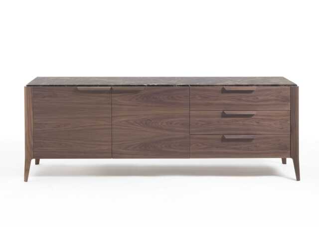 Porada Atlante 3 Sideboard Walnut & Emperador Marble - image 1