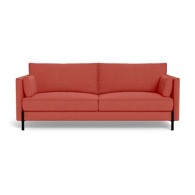 Heal's Tortona 3 Seater Sofa Linen Mix Grenadine Black Feet - image 1