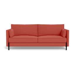 Heal's Tortona 3 Seater Sofa Linen Mix Grenadine Black Feet - thumbnail 1