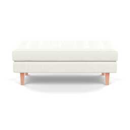 Heal's Hepburn Ottoman Liena Leather White 634 Natural - thumbnail 1