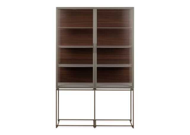 Ligne Roset Canaletto 2020 K8 Two Door Display Cabinet Argile Lacquer