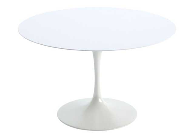 Knoll Saarinen Dining Table with White Base in White Laminate 120cm - image 1