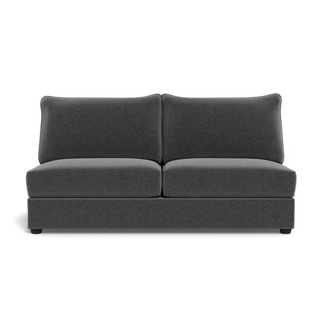 Heal's Tailor Large Armless Unit Melton Wool Granite Black Feet