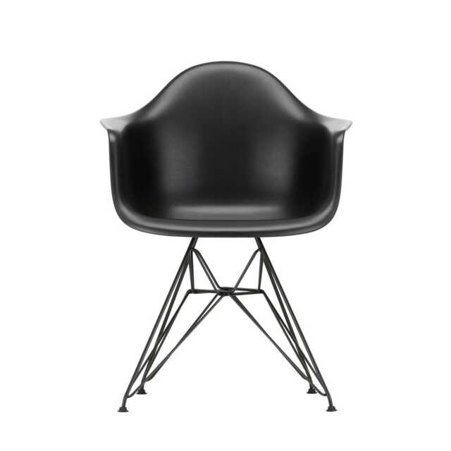 Vitra Eames DAR Armchair New Height Deep Black Basic Dark Powder Base - image 1
