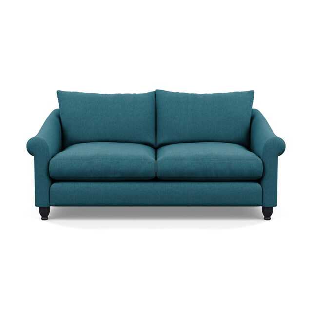 Heal's Devon 3 Seater Brushed Cotton Cadet Black Stain Beech Feet