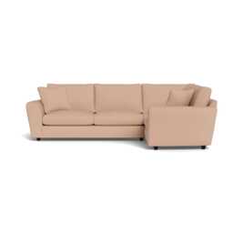 Heal's Snooze Right Hand Facing Corner Sofa Capelo Linen-Cotton Rosedale Black Feet