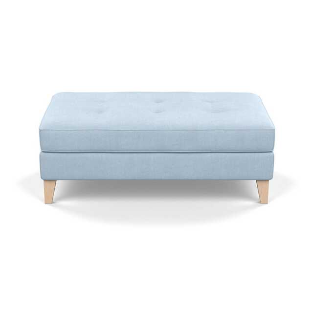 Heal's Mistral Footstool Capelo Linen-Cotton Sea Shanty Natural Feet